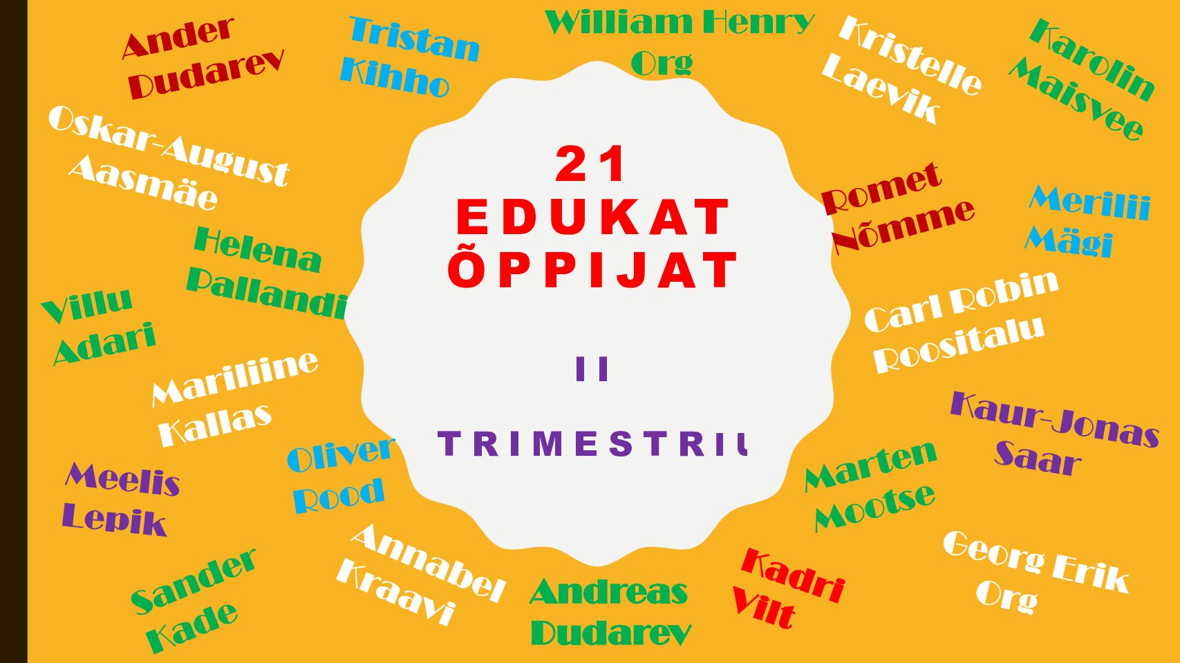 II trimestri autahvel